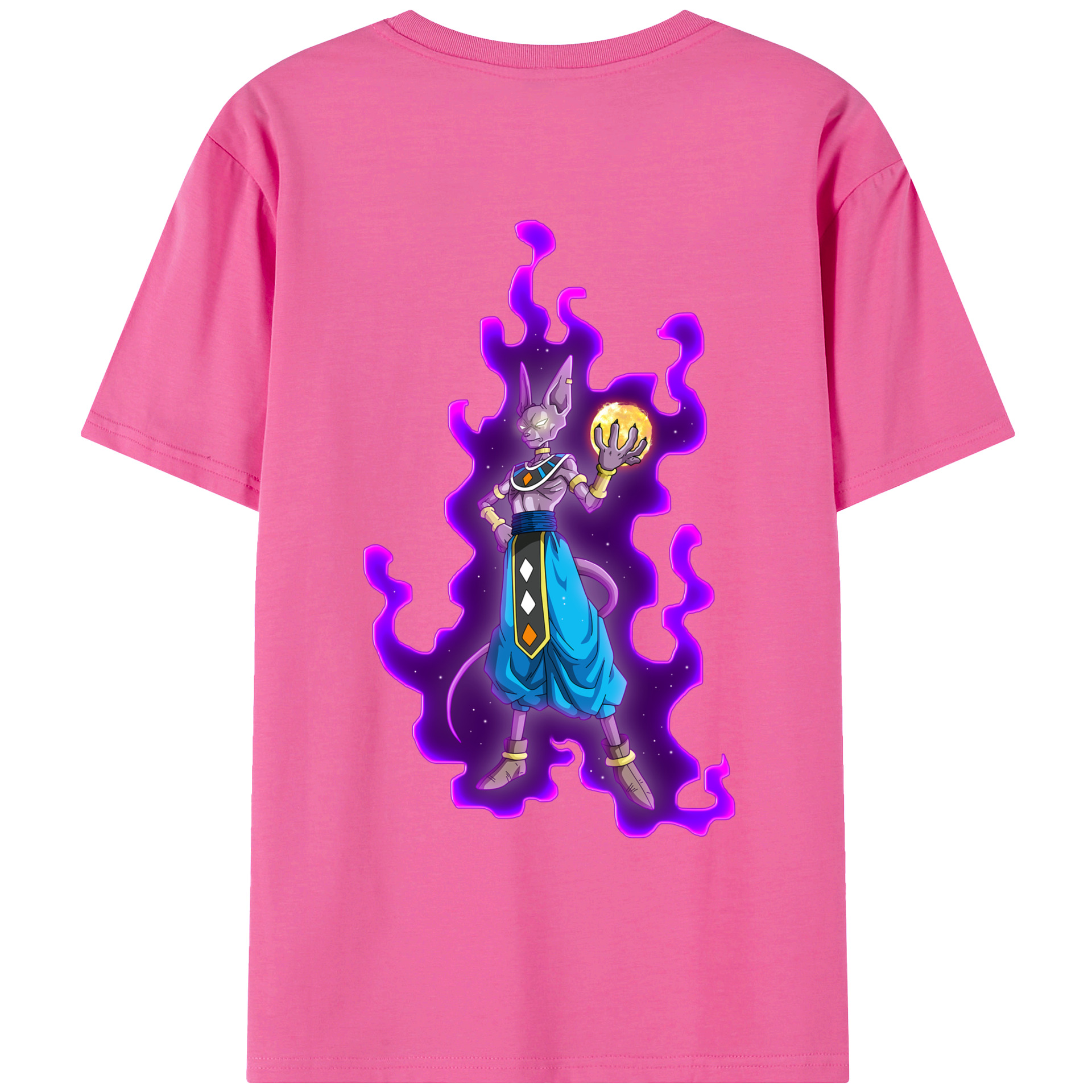 （画像用） ドラゴンボール ビルス 破壊神ビルス DRAGON BALL Beerus Birusu レディース半袖Tシャツ(バックプリント)